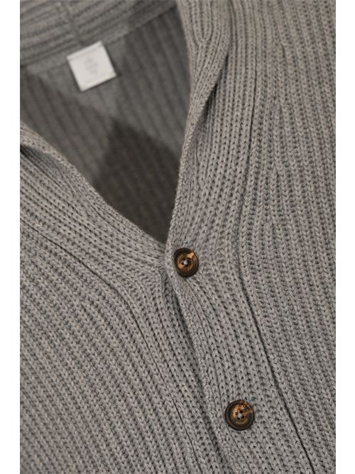 Cardigan in maglia di lana a coste Grigio Eleventy | L76MAGL71 MAG2401214N